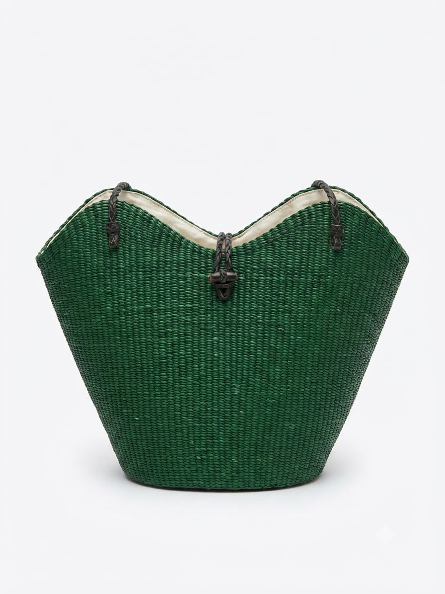 Green sisal bag